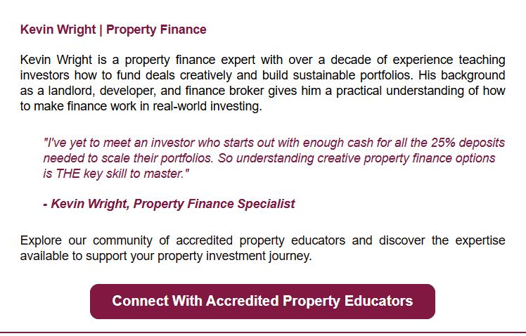 Kevin Wright | Property Finance Specialist: Expert insights on creative property finance, funding deals, and building sustainable property portfolios for accredited investors.